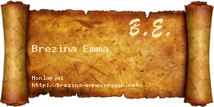 Brezina Emma névjegykártya