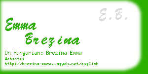 emma brezina business card